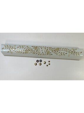 Vintage 60s Bathroom Vanity 31" Light Cover Gold Leaf Hollywood Regency